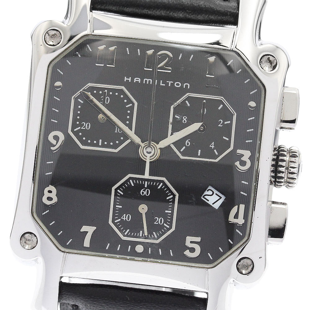 HAMILTON Lloyd H194120 Chronograph Date black Dial Quartz Men's Watch_910891