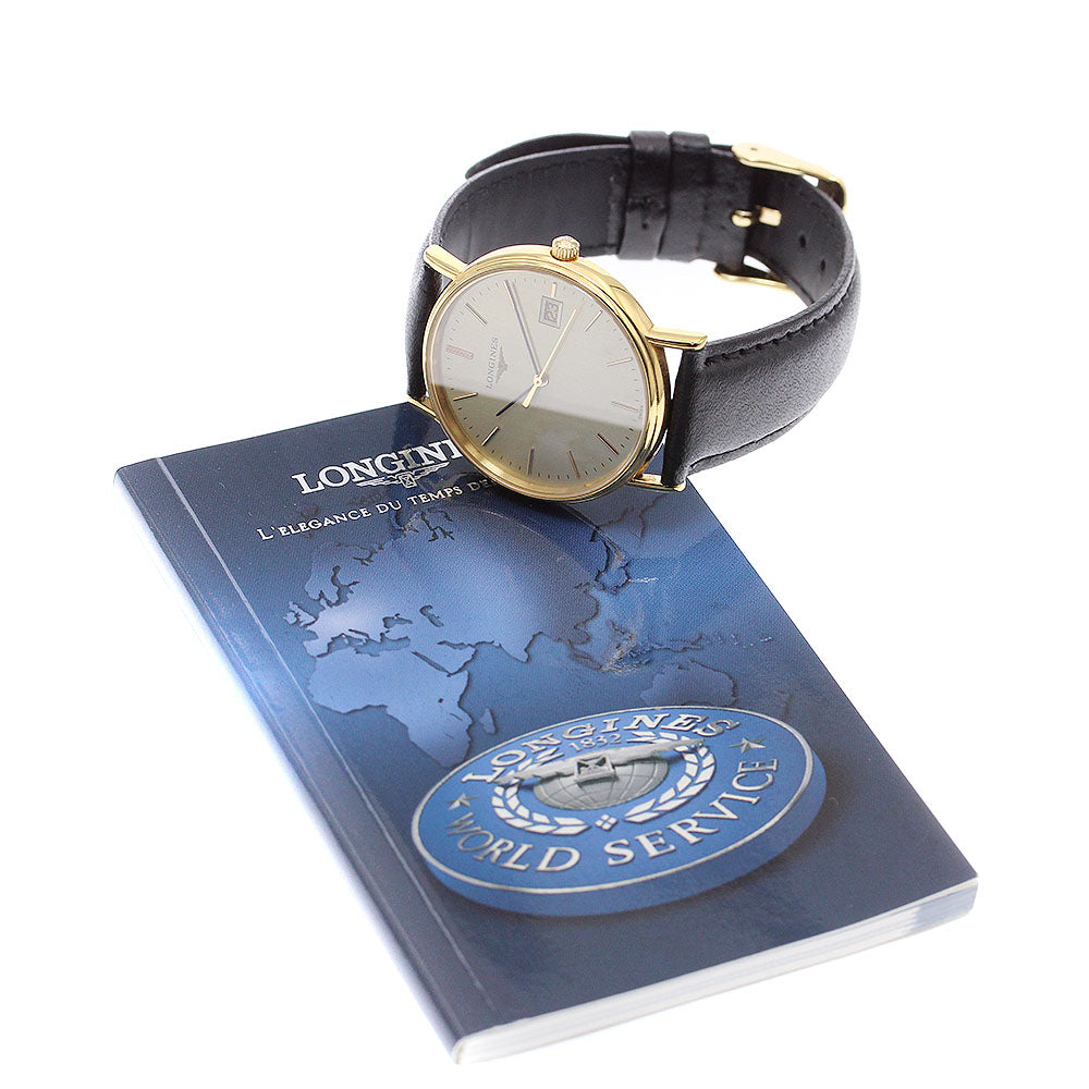 LONGINES Plaisance L4.720.2 Date gold Dial Quartz Boy's Watch_910927