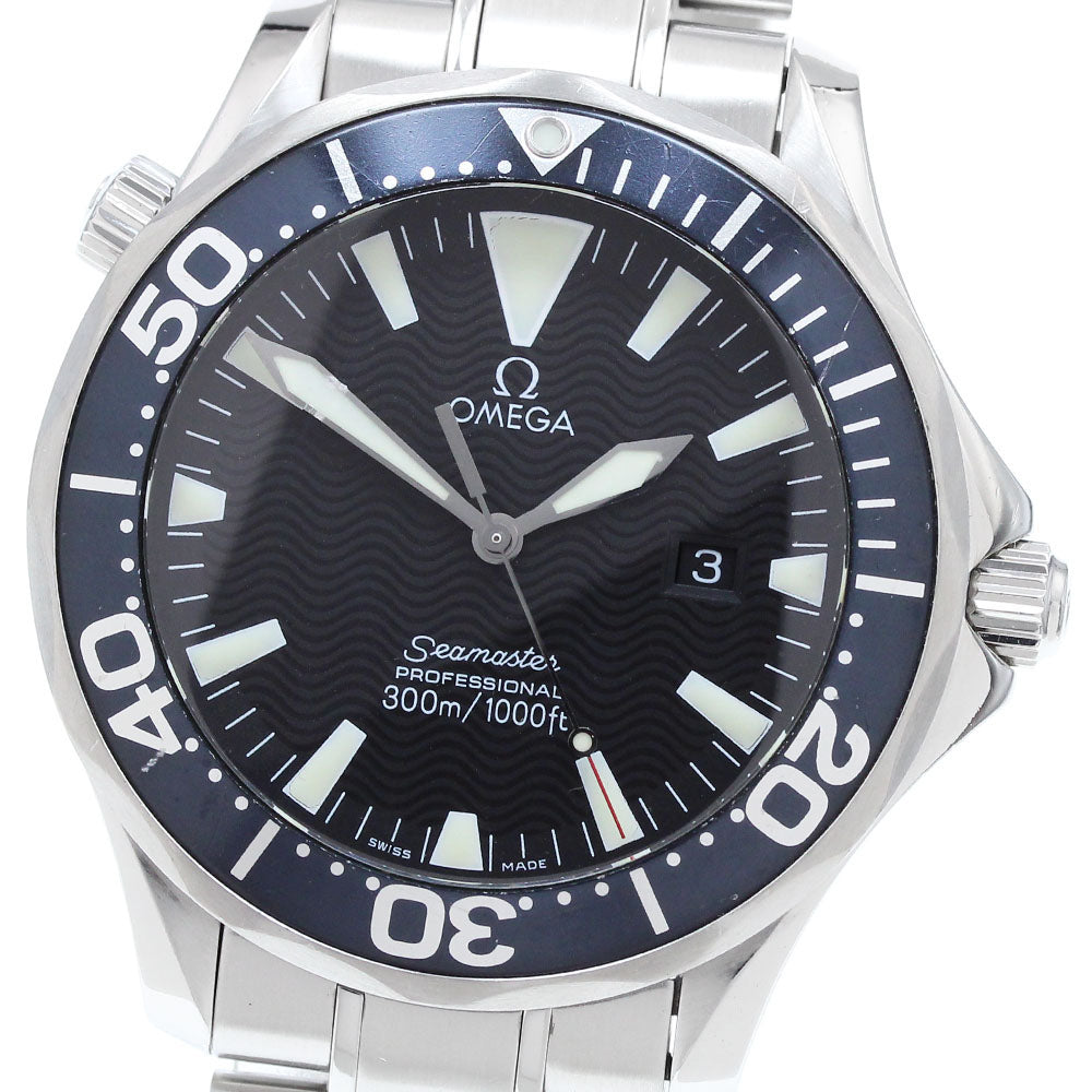 OMEGA Seamaster300 2264.50 Date Black Dial Quartz Men's Watch_910931