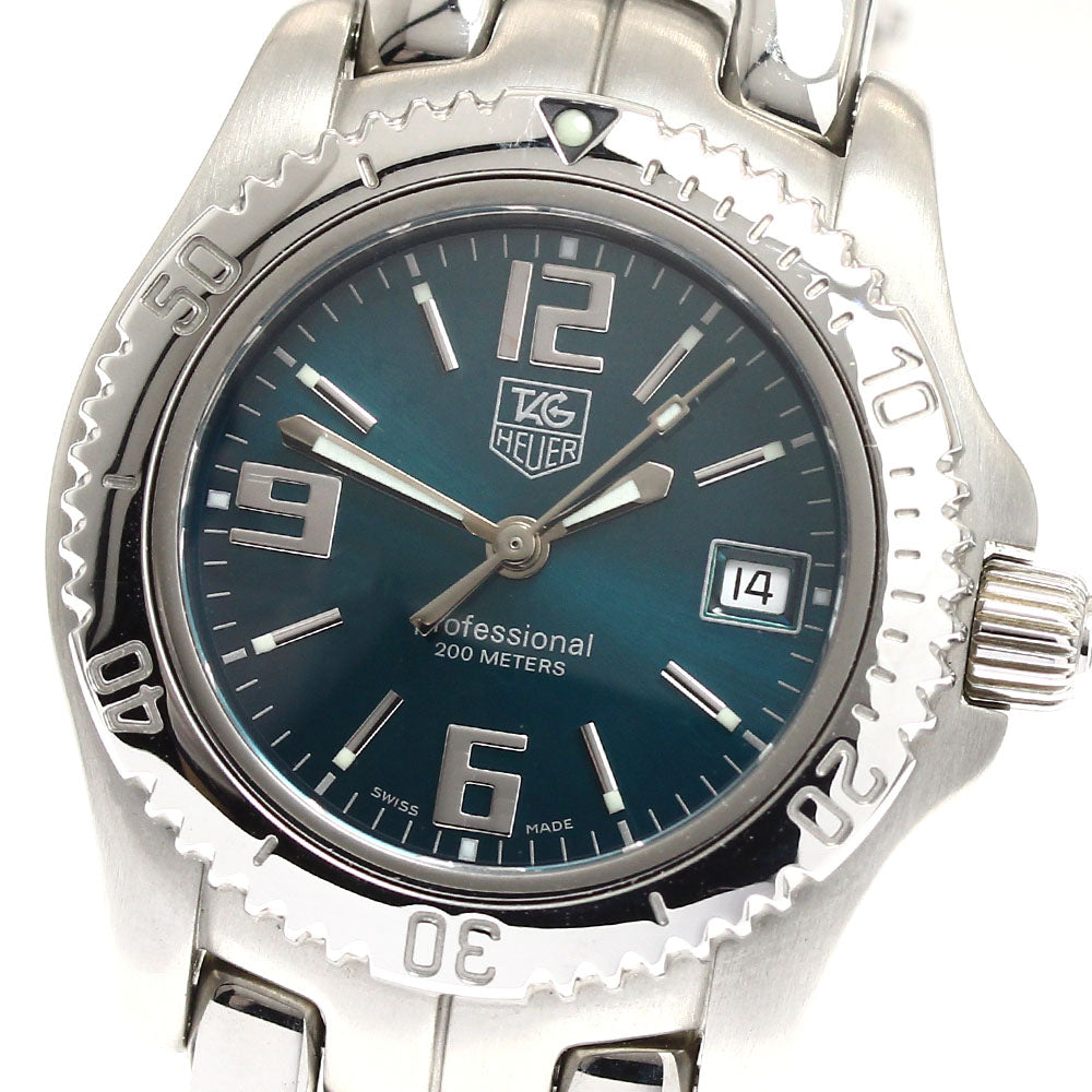 TAG HEUER Link WT1319 Date Emerald green Dial Quartz Ladies Watch_910935