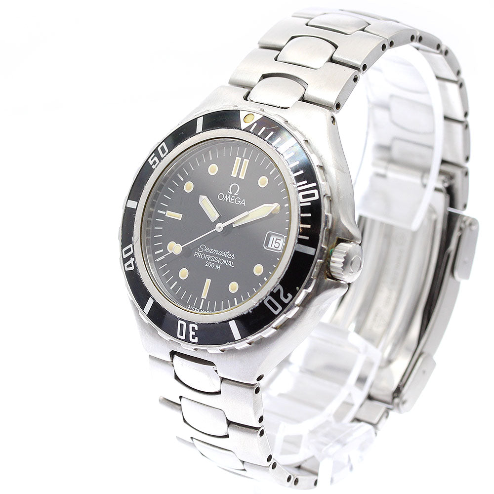 OMEGA Seamaster200m Date black Dial Quartz Men's Watch_910941