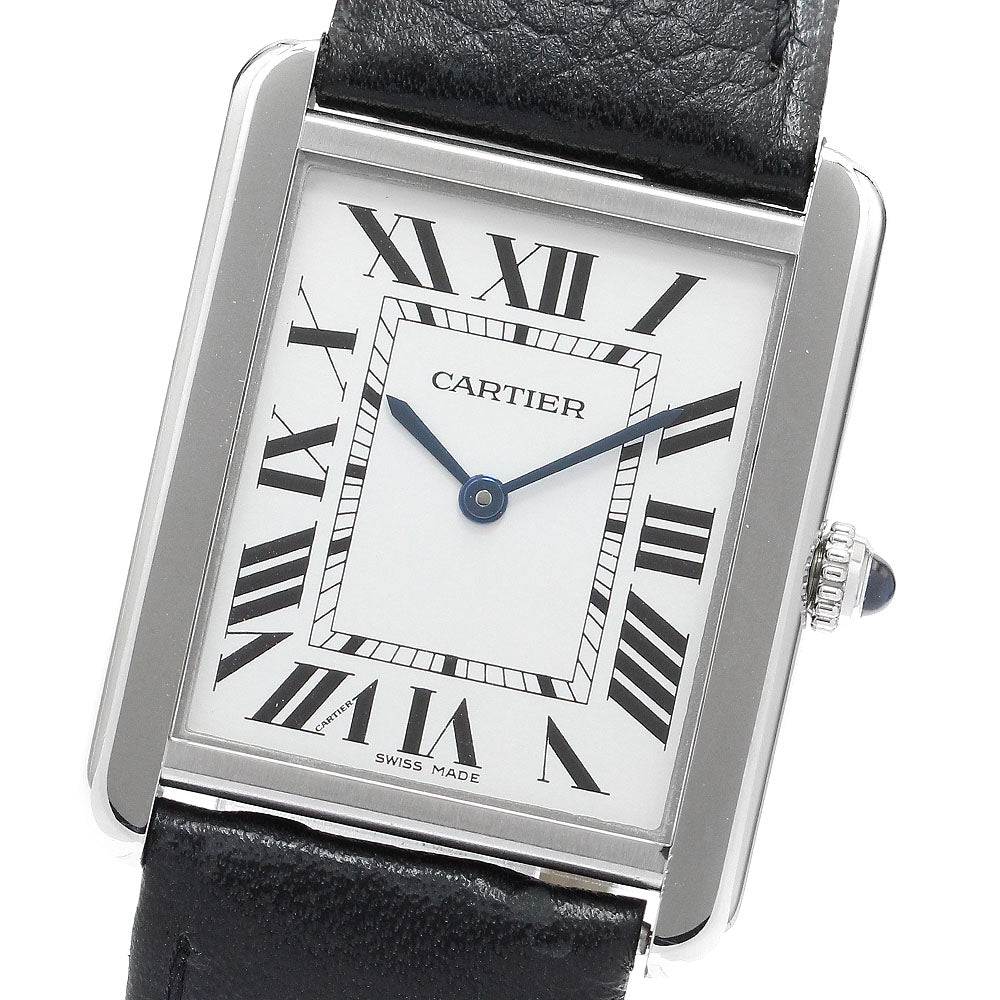 CARTIER Tank solo LM WSTA0028 Silver Dial Quartz Men's Watch_911132
