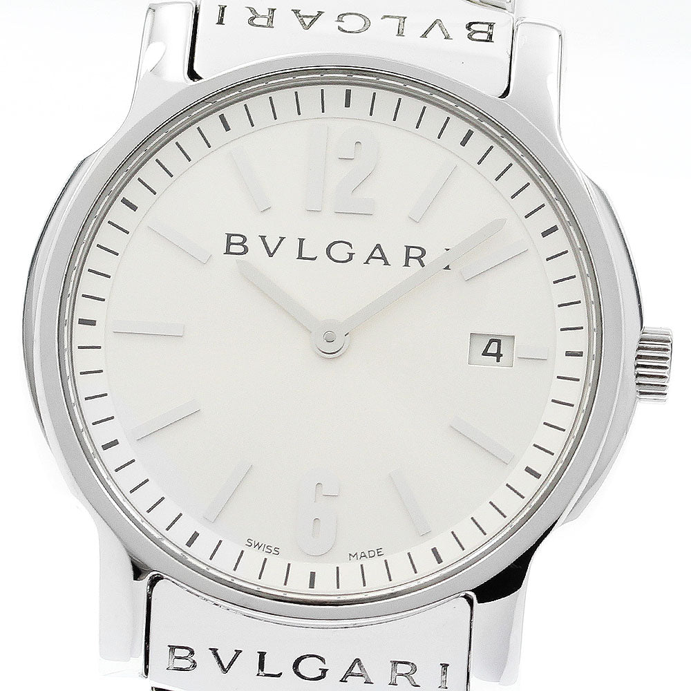 BVLGARI Solo tempo ST35S Date Silver Dial Quartz Men's Watch_911136