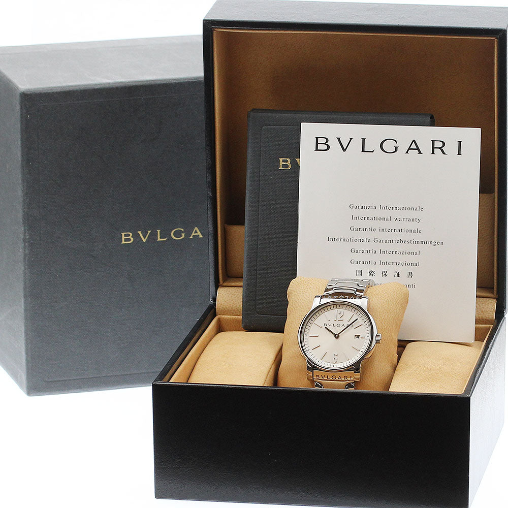 BVLGARI Solo tempo ST35S Date Silver Dial Quartz Men's Watch_911136