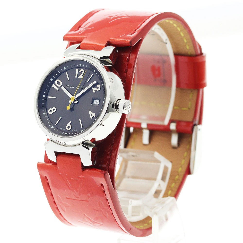 LOUIS VUITTON Tambour Q1211 Date Brown Dial Quartz Ladies Watch_911149