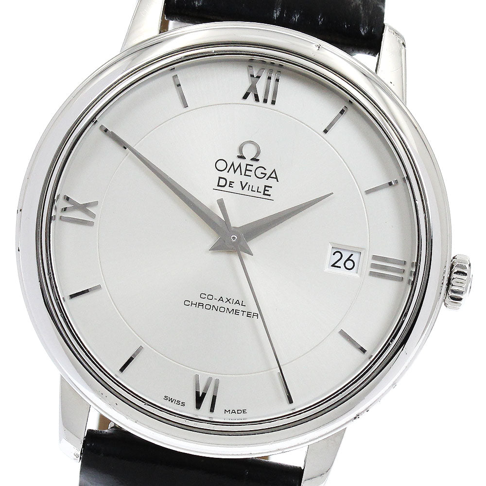 OMEGA De Ville Prestige 424.10.37.20.02.001 Co-Axial Date Silver Dial Automatic Men's Watch_911156