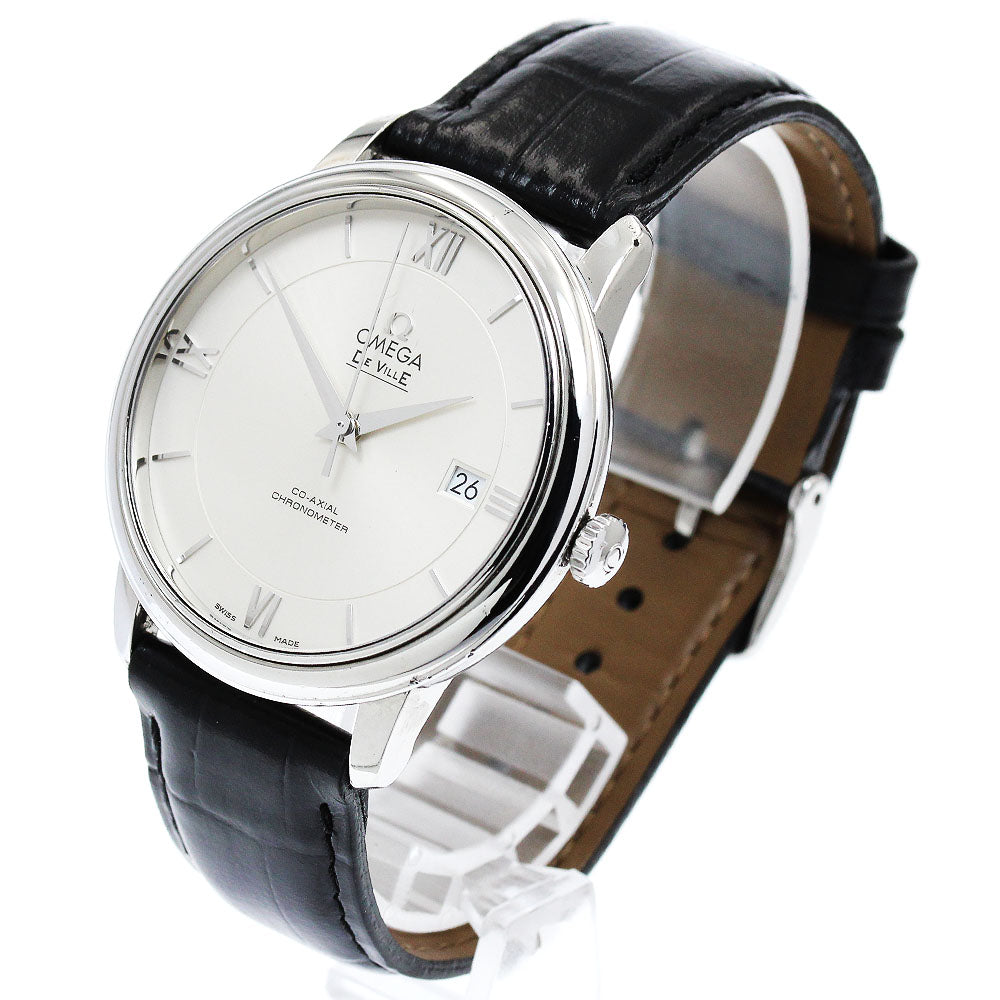 OMEGA De Ville Prestige 424.10.37.20.02.001 Co-Axial Date Silver Dial Automatic Men's Watch_911156