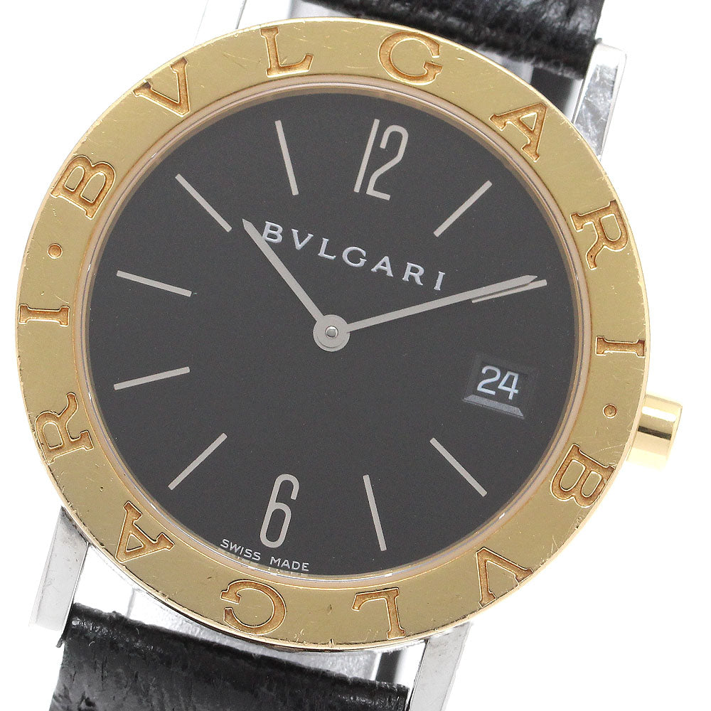 BVLGARI BVLGARIBVLGARI BB33SGL YG bezel black Dial Quartz Men's Watch_911212