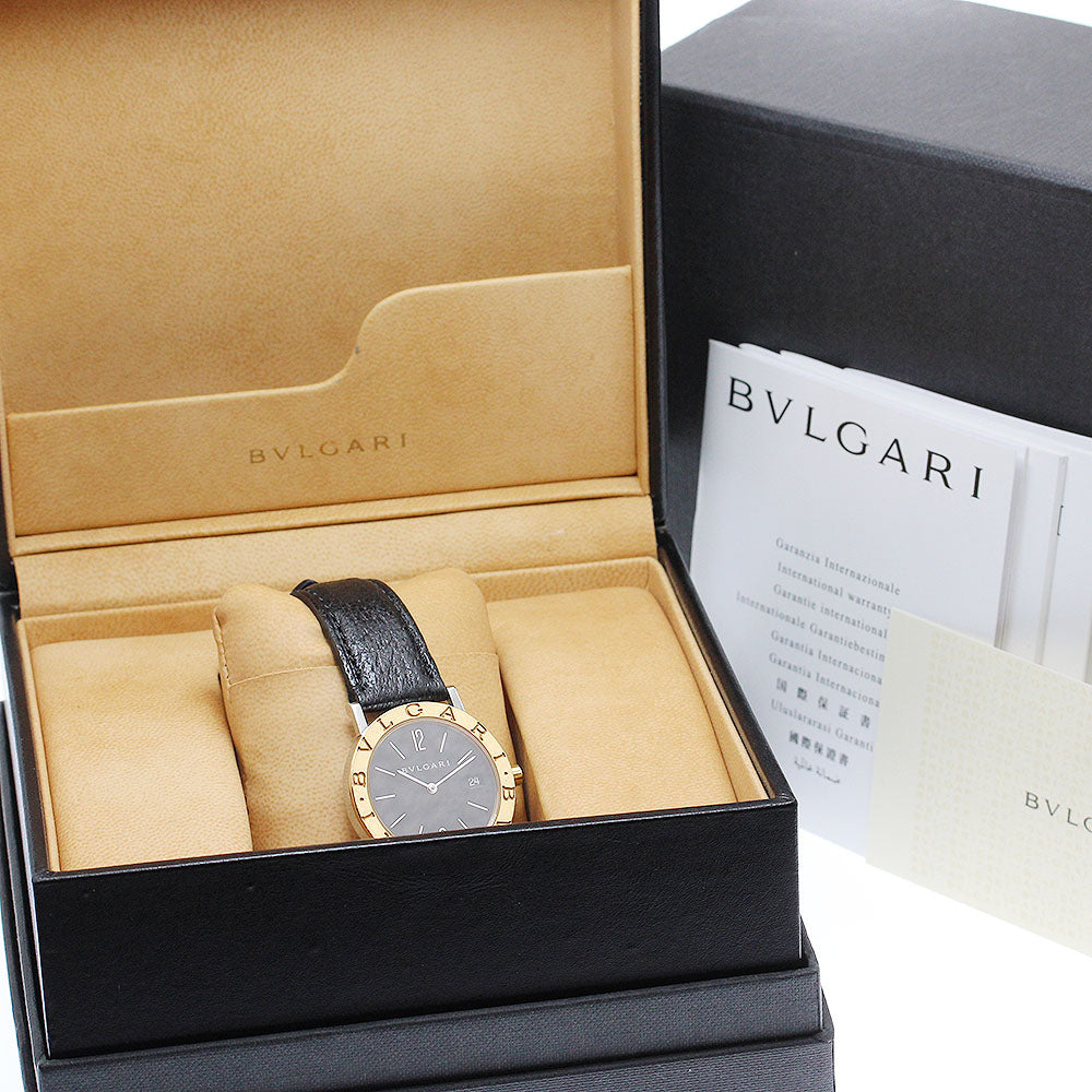 BVLGARI BVLGARIBVLGARI BB33SGL YG bezel black Dial Quartz Men's Watch_911212