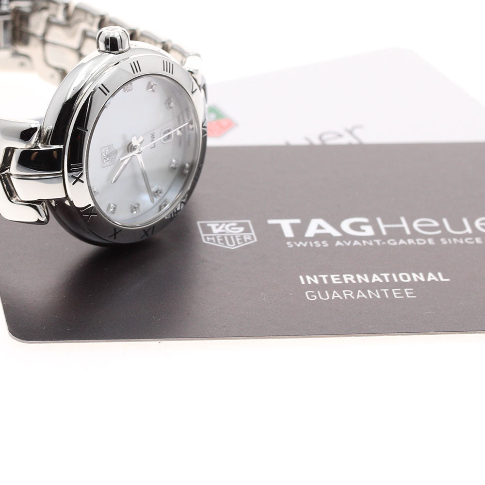 TAG HEUER Link WAT1417.BA0954 11P diamond White shell Dial Quartz Ladies Watch_911216