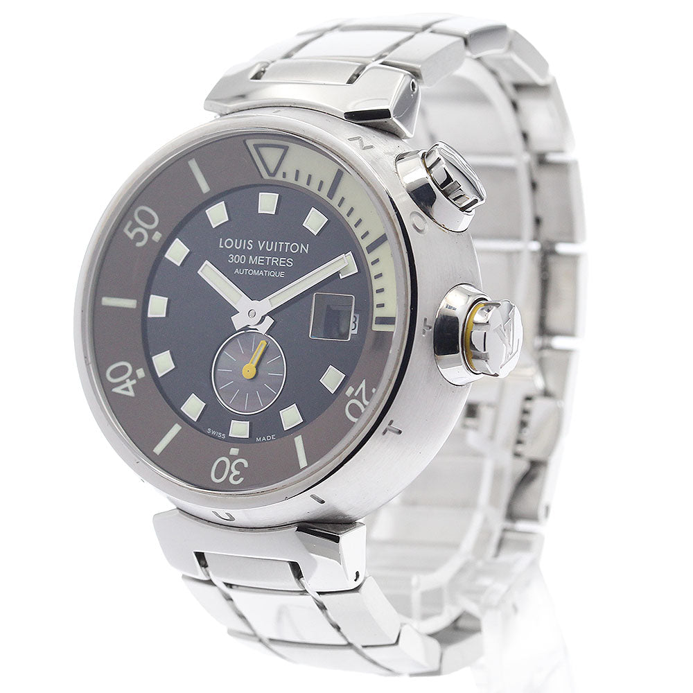 LOUIS VUITTON Tambour Diving Q1031 Date Black / shell Dial Automatic Men's Watch_911250