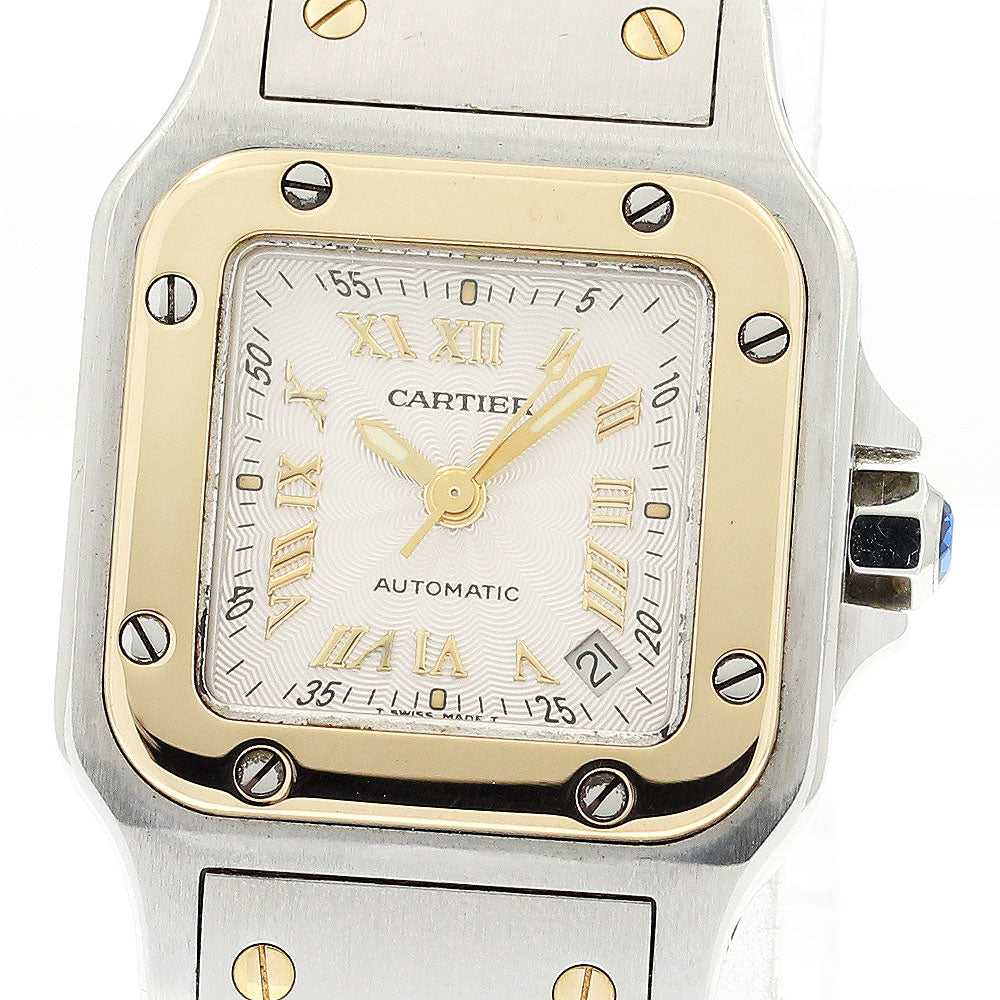 CARTIER Santos Galbee SM W20045C4 Date Silver Dial Automatic Ladies Watch_911265
