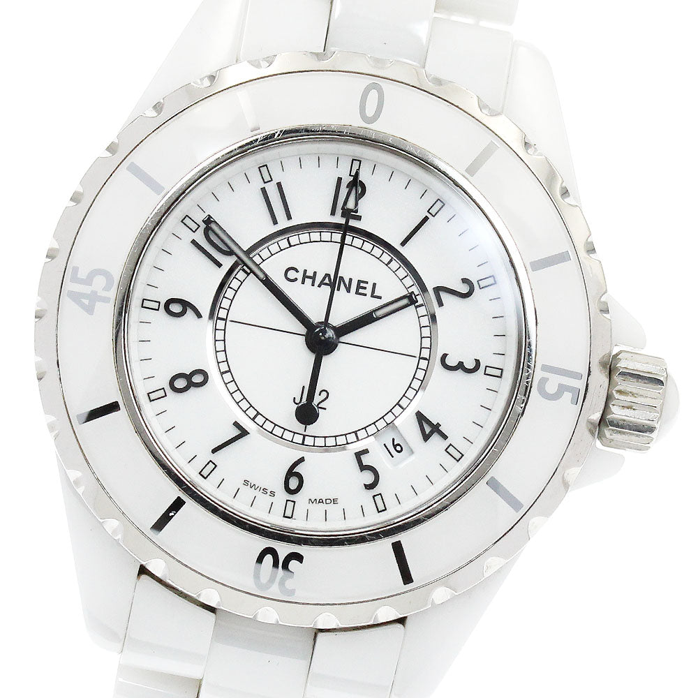 CHANEL J12 33mm H0968 White ceramic date white Dial Quartz Ladies Watch_911267