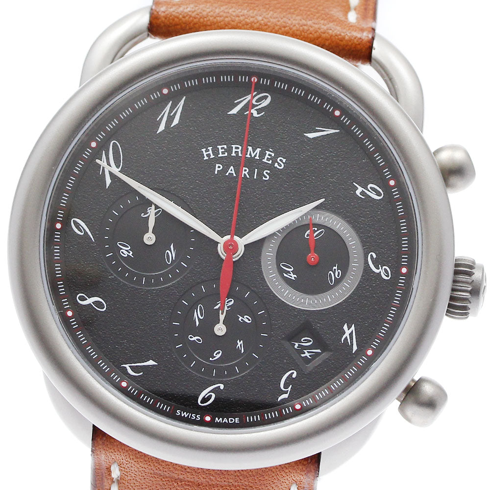 HERMES Arceau AR3.941 Chronograph titanium Automatic Men's Watch_911277