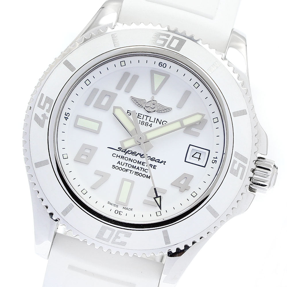 BREITLING Super Ocean 42 A17364 Date White Dial Automatic Men's Watch_911286