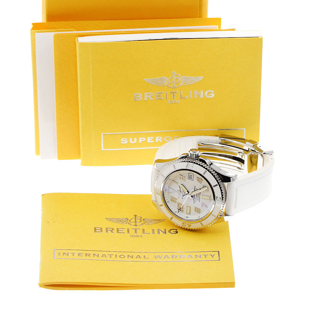 BREITLING Super Ocean 42 A17364 Date White Dial Automatic Men's Watch_911286