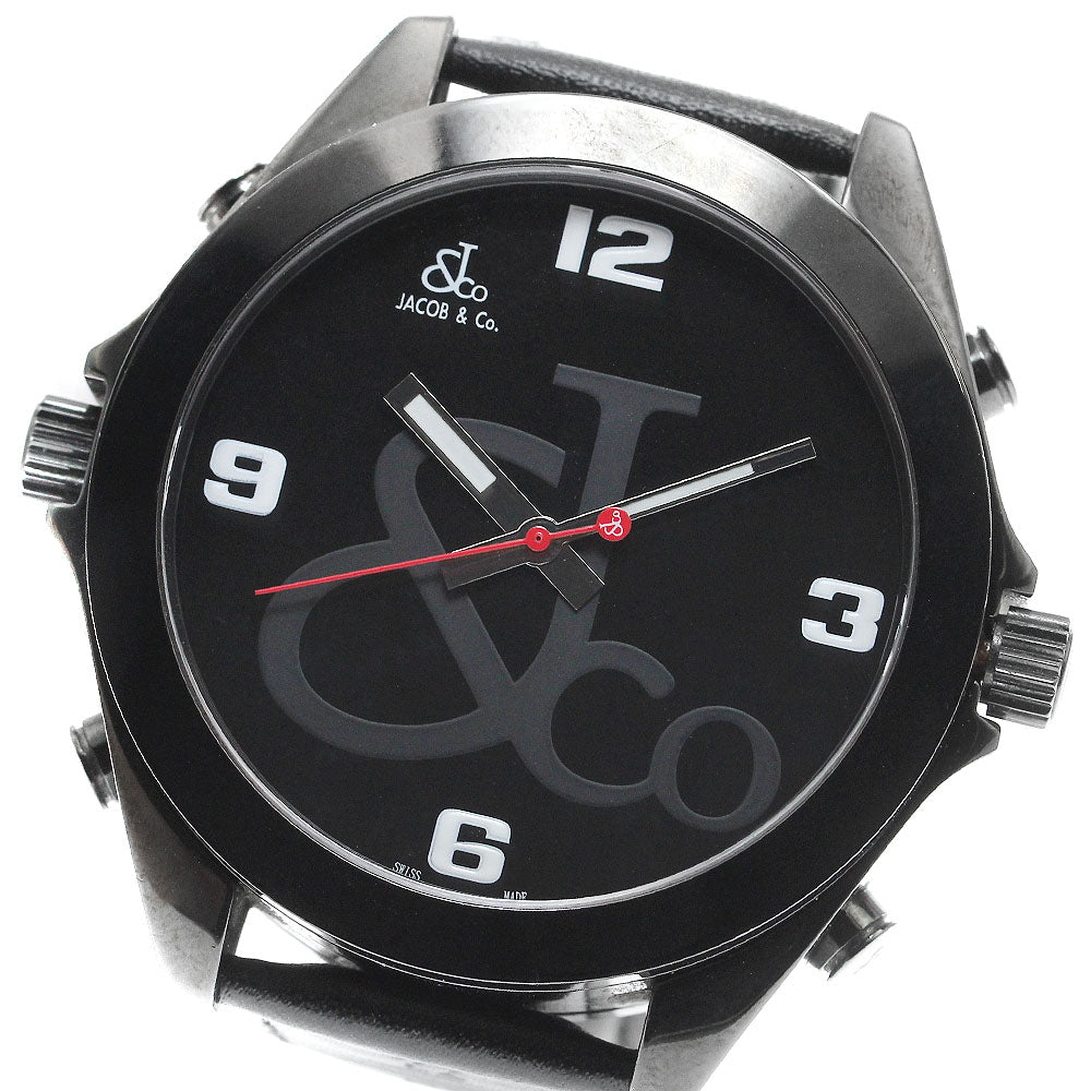 JACOB&CO 6 time zone diamond bezel date black Dial Quartz Men's Watch_911315