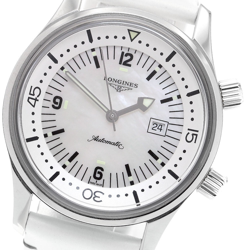 LONGINES Legend diver L3.374.4 Date White shell Dial Automatic Boy's Watch_911322
