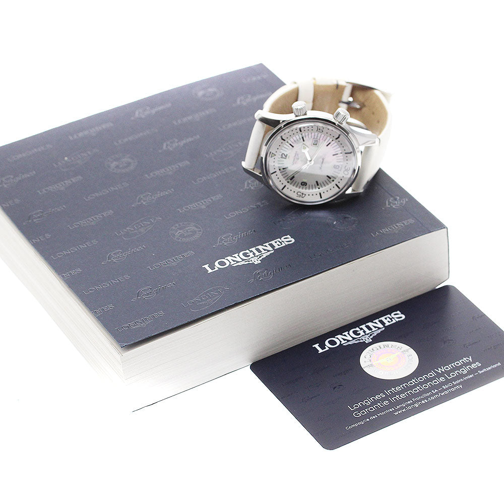 LONGINES Legend diver L3.374.4 Date White shell Dial Automatic Boy's Watch_911322