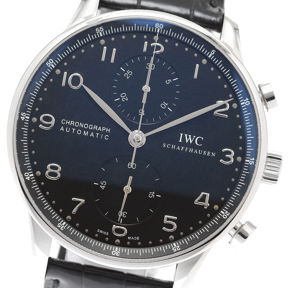 IWC SCHAFFHAUSEN Portugese IW371438 Chronograph black Dial Automatic Men's Watch_911325