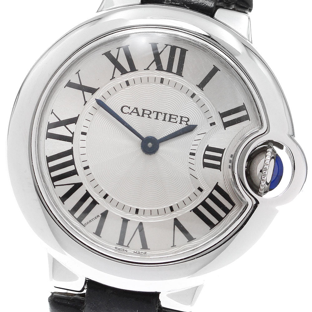 CARTIER Baron Blue 1.3" W6920086 Silver Dial Quartz Ladies Watch_911334