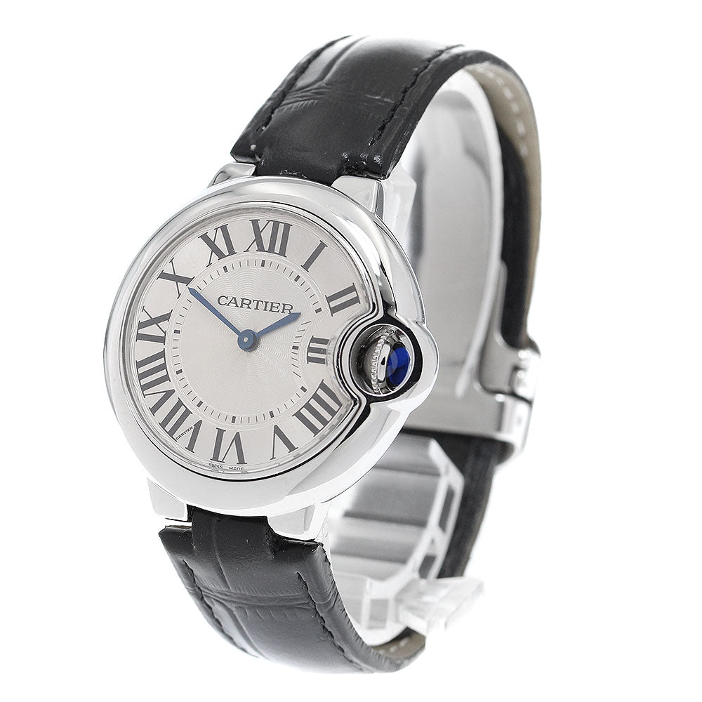 CARTIER Baron Blue 1.3" W6920086 Silver Dial Quartz Ladies Watch_911334