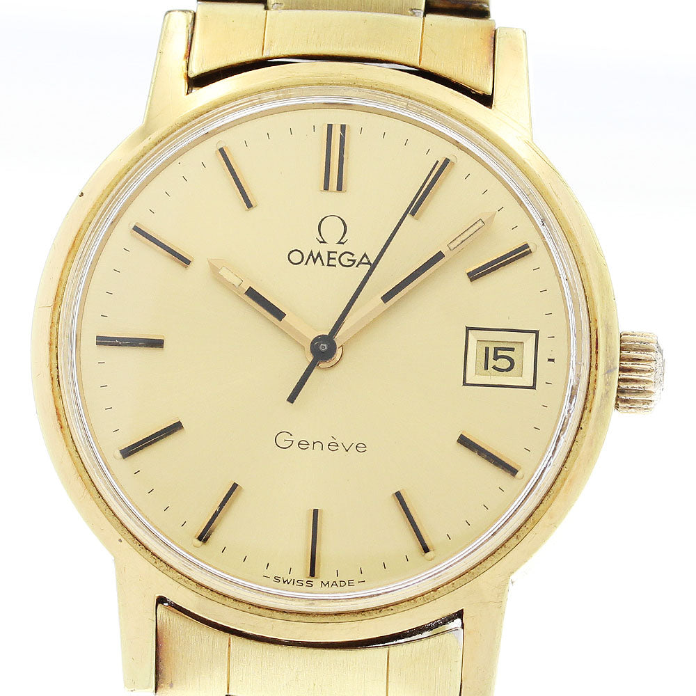OMEGA Geneve 136.0098 Date Cal.613 gold Dial Hand Winding Men's Watch_911374