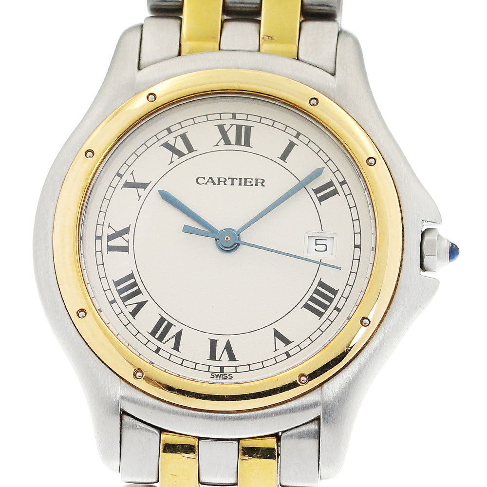 CARTIER PANTHERE Cougar W35006B6 beige Dial Quartz Boy's Watch_911378