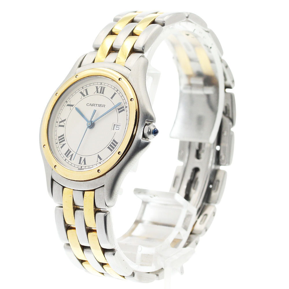 CARTIER PANTHERE Cougar W35006B6 beige Dial Quartz Boy's Watch_911378
