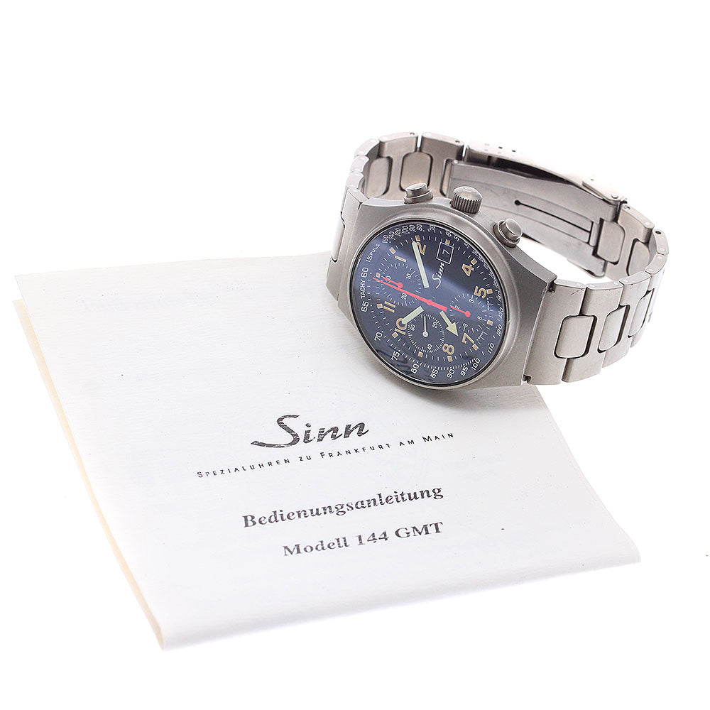 Sinn 144 144.GMT.TI GMT Chronograph Date black Dial Automatic Men's Watch_911380