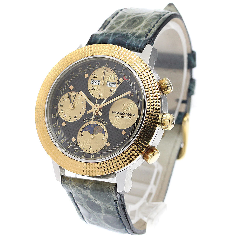 Universal Geneve Tricompax 699.104 Chronograph Black / gold Dial Automatic Men's Watch_911395