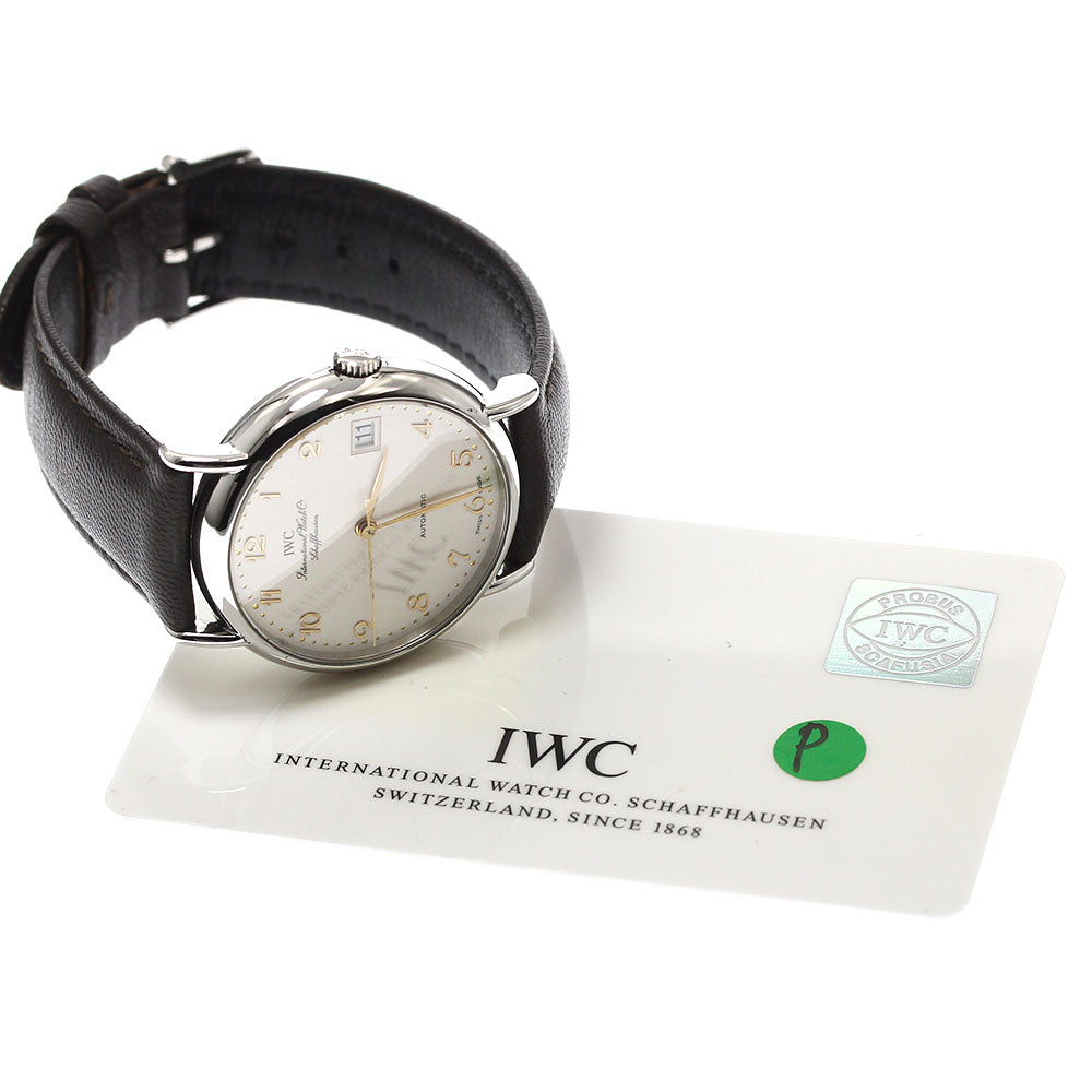 IWC SCHAFFHAUSEN Portofino IW351314 Date Silver Dial Automatic Men's_911408