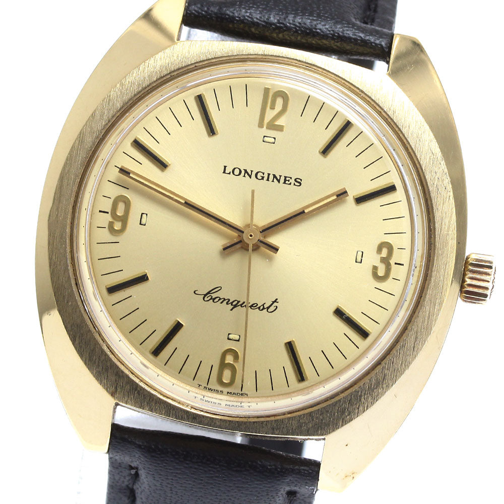 LONGINES Conquest gold Dial Hand Winding Men's Watch_911410
