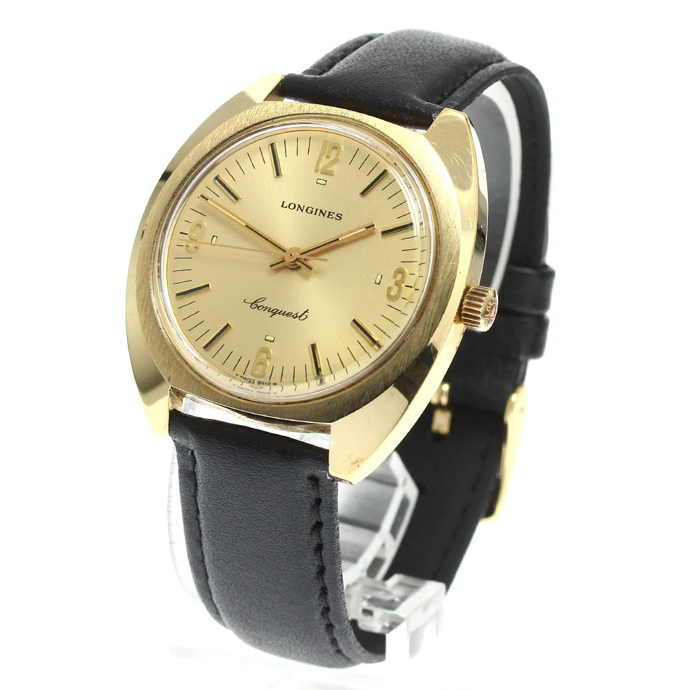 LONGINES Conquest gold Dial Hand Winding Men's Watch_911410