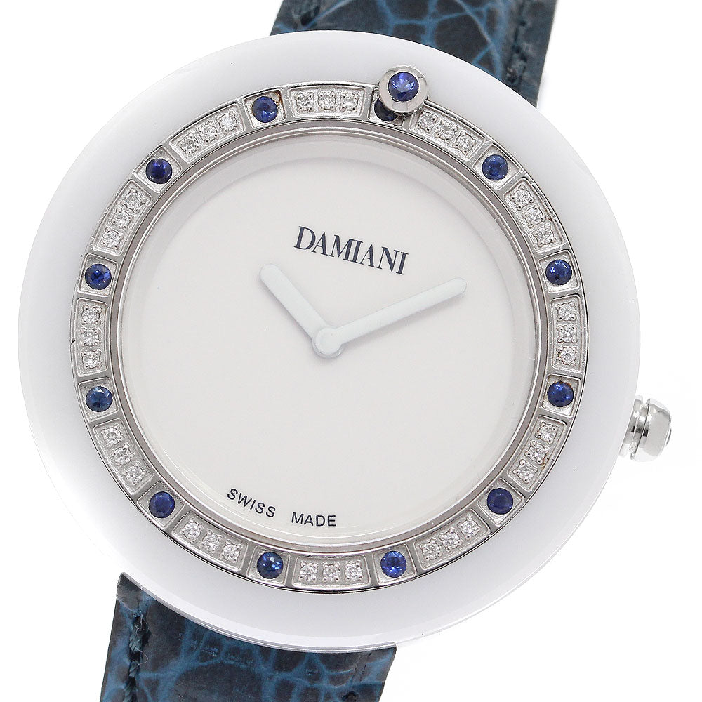 Damiani Belle epoch 30014564 Diamond Bezel white Dial Quartz Ladies Watch_911465