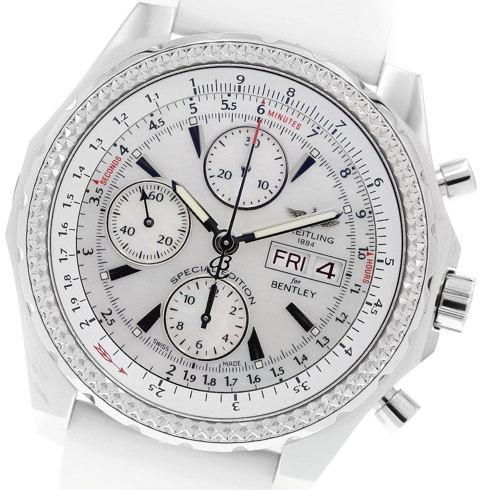 BREITLING bentley gt special edition A13362 Chronograph White shell Dial Automatic Men's Watch_911468