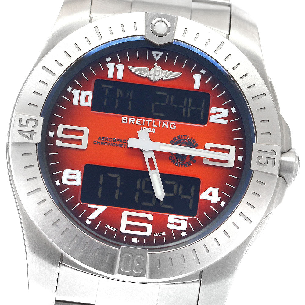 BREITLING Aerospace B70 Orbiter EB7010 Orange Dial Quartz Men's Watch_911470