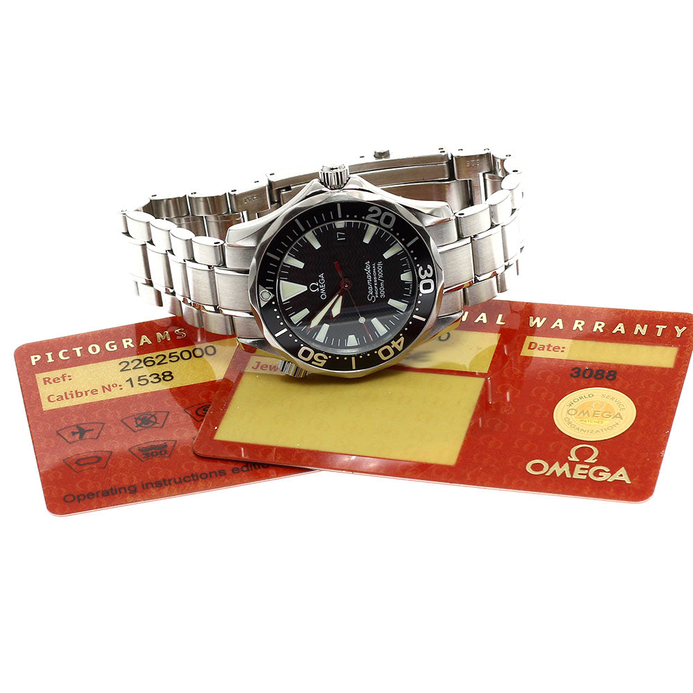 OMEGA Seamaster 300 2262.50 Date black Dial Quartz Boy's Watch_911496