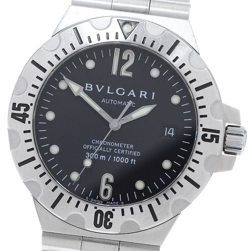 BVLGARI Diagono Scuba SD40S Date black Dial Automatic Men's Watch_911509