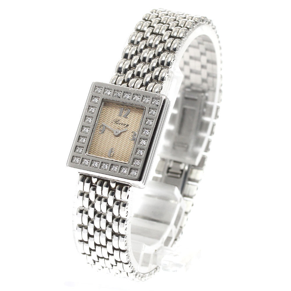Poiray Ma premier Diamond Bezel beige Dial Quartz Ladies Watch_911510