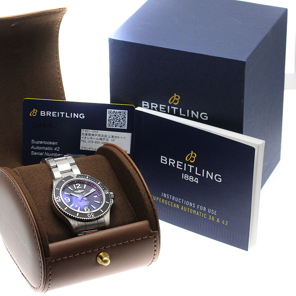 BREITLING Super Ocean 42 A17366 Date Black Dial Automatic Men's Watch_911523