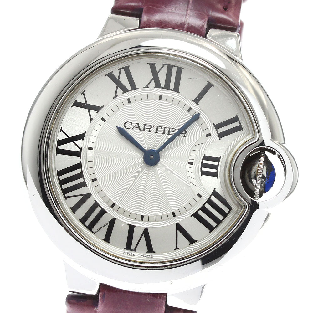 CARTIER Baron Blue 1.3" W6920086 Silver Dial Quartz Ladies Watch_911529