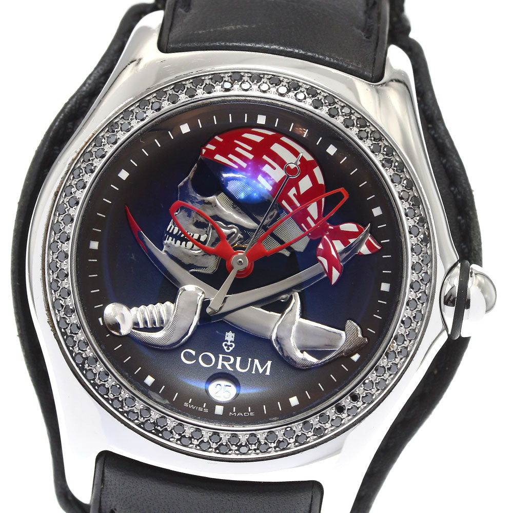 CORUM Bubble Plat Ivetia 082.157.49 black diamond bezel AT Men's Watch_911546