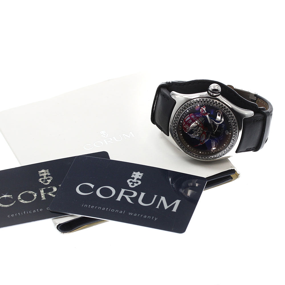 CORUM Bubble Plat Ivetia 082.157.49 black diamond bezel AT Men's Watch_911546