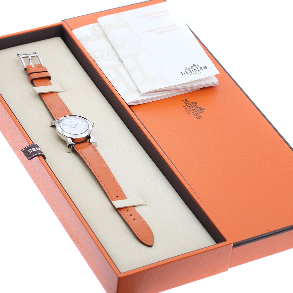 HERMES H watch Rondo HR1.210 white Dial Quartz Ladies Watch_911554