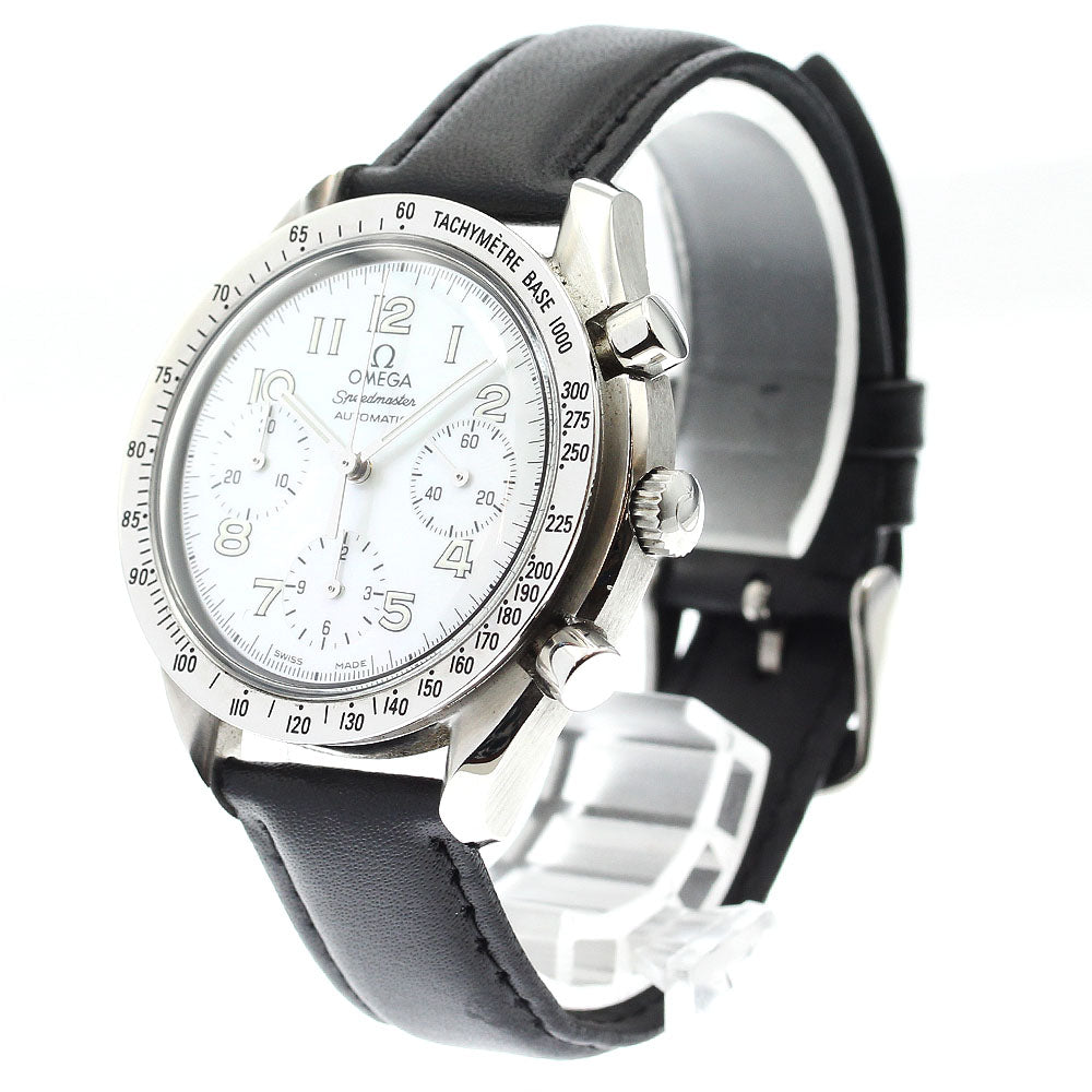OMEGA Speedmaster 3802.70.56 Chronograph White shell Dial Automatic Men's Watch_911560
