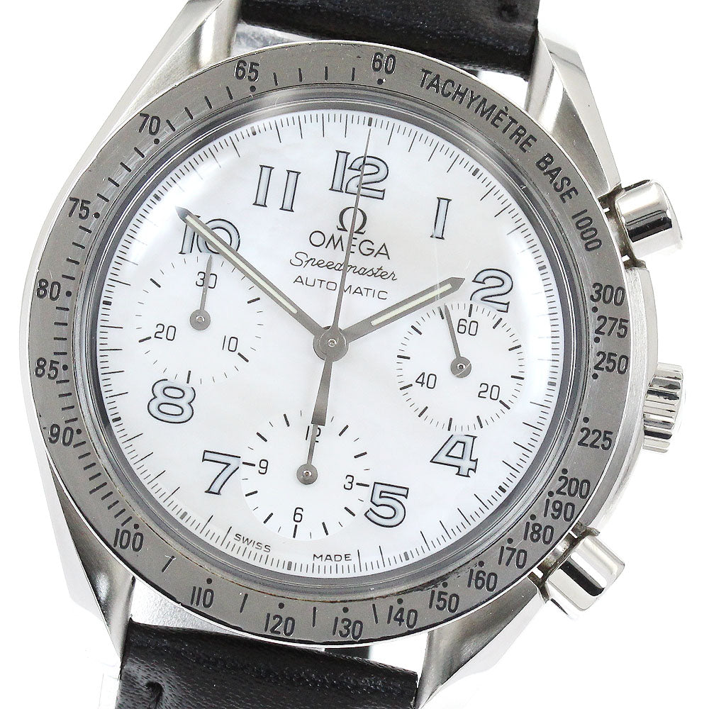 OMEGA Speedmaster 3802.70.56 Chronograph White shell Dial Automatic Men's Watch_911572