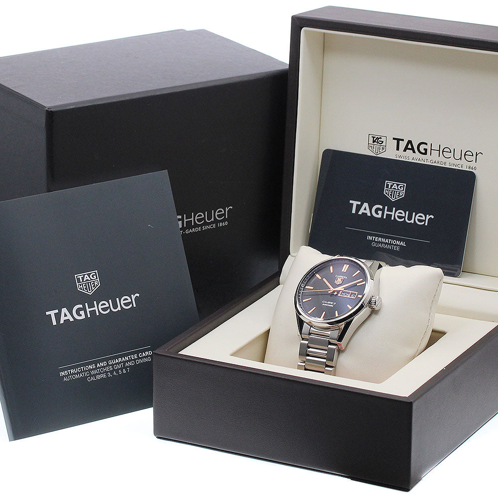 TAG HEUER Carrera Caliber 5 WAR201C-1 Day date black Dial AT Men's Watch_911574