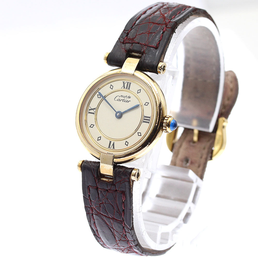 CARTIER Must Vendome SM beige Dial Quartz Ladies Watch_911585