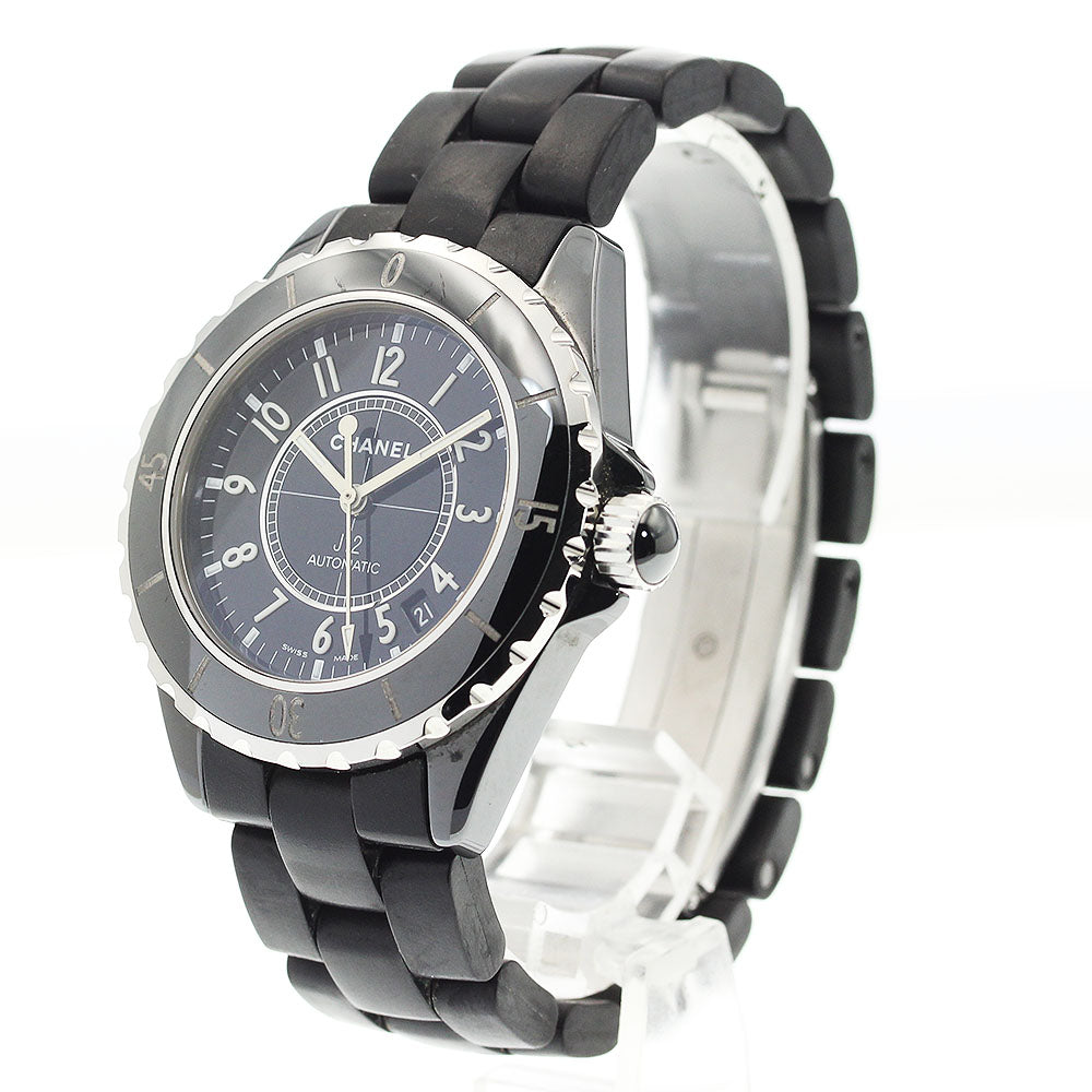 CHANEL J12 black ceramic H0684 38mm Rubber Bracelet Automatic Men's Watch_911588